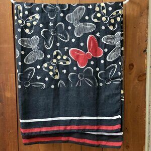 Disney World Black and White Scarf Wrap with Iconic Bow Motif